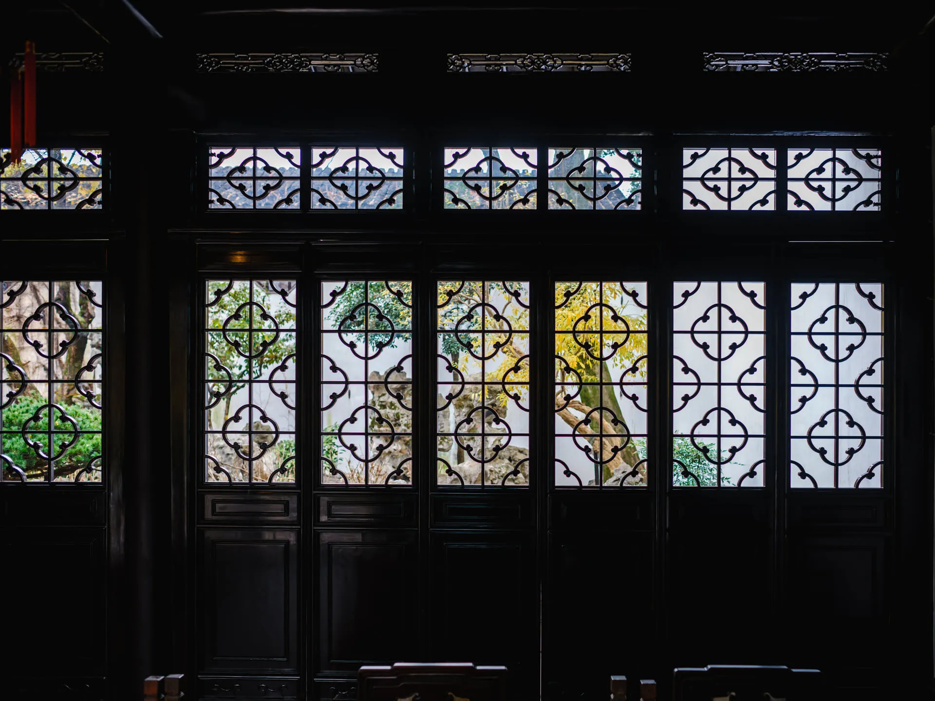 涵碧山房的漏窗