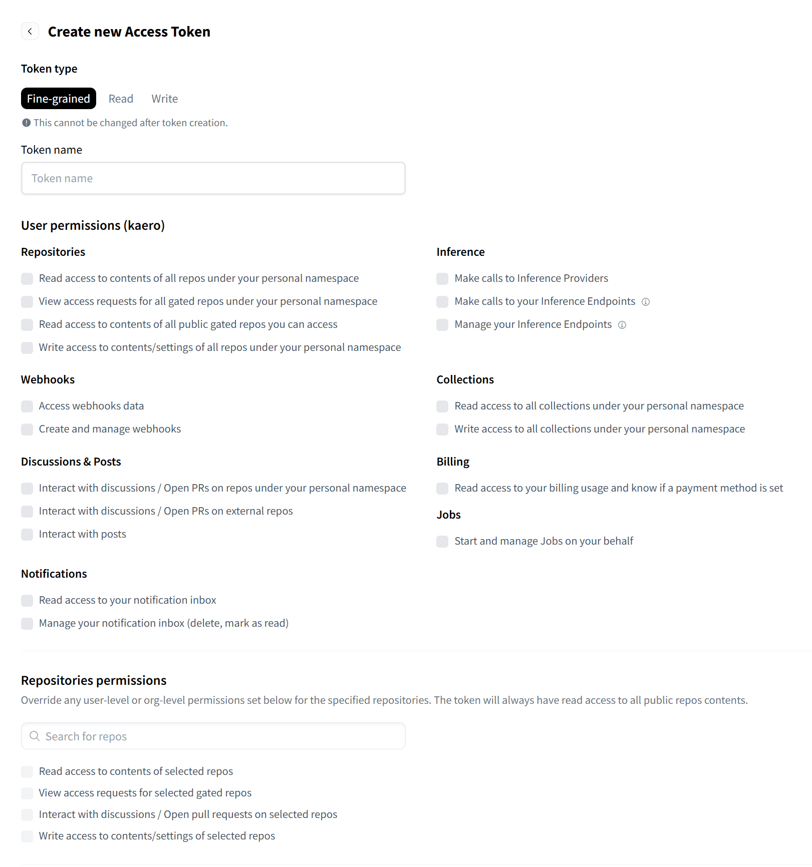勾选 Repositories 即可